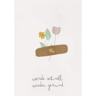 Gute Besserung Karten "Werd schnell wieder gesund" 