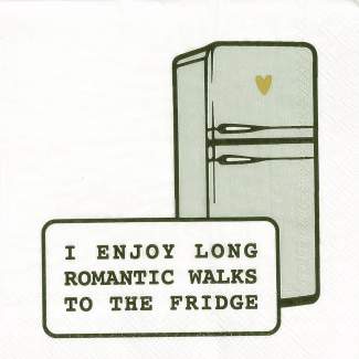 Cocktailservietten "I enjoy long romantic..." 