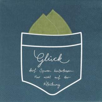 Lunchservietten "Glück darf Spuren hinterlassen" 