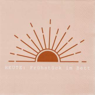 Lunchservietten "Heute: Frühstück am Bett" 