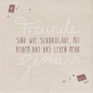Cocktailservietten "Freunde sind wie Scho..." 
