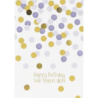 Konfettiregenkarte "Wir feiern dich!" 