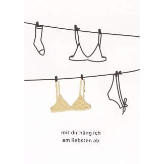 Goldene Stickereien Karte "Mit dir" 