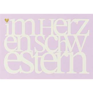 Freundinnenkarte "Im Herzen Schwestern" 