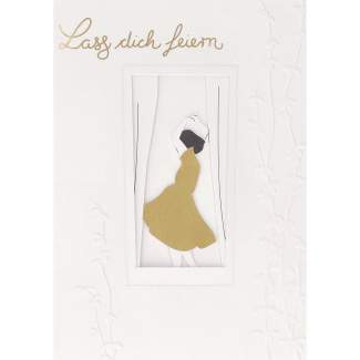 Fenstergeflüsterkarte "Lass dich feiern" 