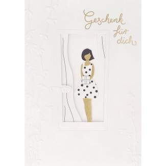 Fenstergeflüsterkarte "Geschenk für dich" 