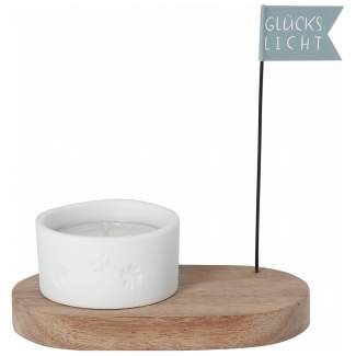 Geburtstagsgruß. Teelichthalter "Glückslicht" 