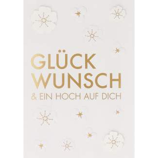 Glückwunschkarte "Glückwunsch und ein Hoch auf dich" 