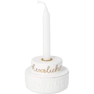 Kleiner Gruß. Lichttörtchen "Herzlichen Glückwunsch" 