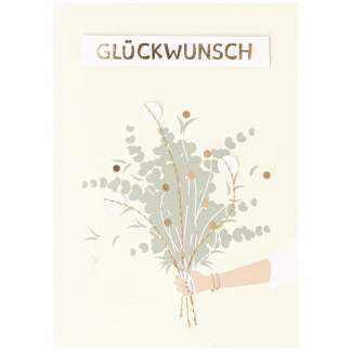 Nähblumen Grußkarte "Glückwunsch" 