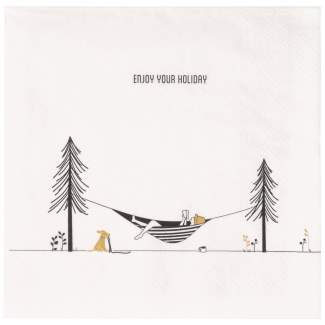 Hobby. Lunchserviette. "Enjoy your Holidays" 