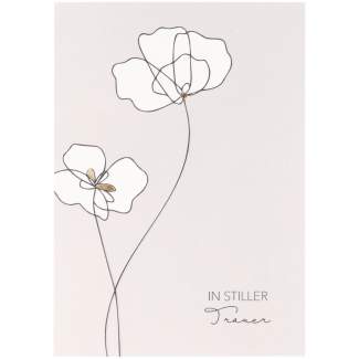 Trauerkarte. Zen "In stiller Trauer" 