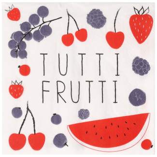 Lunchserviette. "Tutti Frutti" 