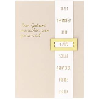 Geburtskarte "Zur Geburt wünschen wir ganz viel ..." 