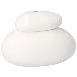 Naturelemente. Vase "Weiße Kiesel" 