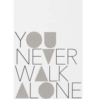 Herrenkarte "You never walk alone" 