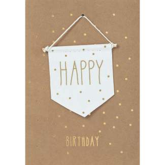 Wimpelkarte "Happy Birthday" 