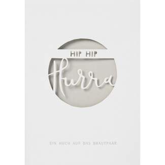 Wolke Sieben Hochzeitskarte "hip hip hurra" 