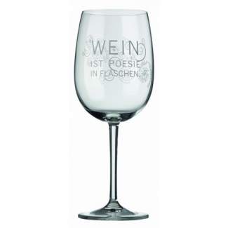 Weinglas "Wein ist Poesie in Flaschen" 