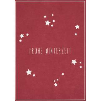 Winter Postkarte "Frohe Winterzeit" 