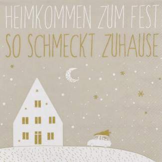 Lunchservietten "Heimkommen zum Fest..." 