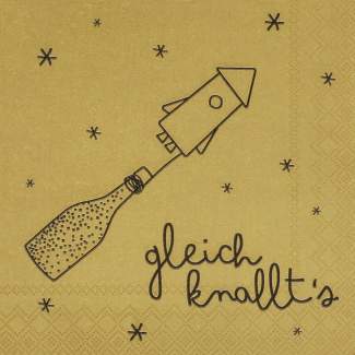 Cocktailservietten "Gleich knallt's" 