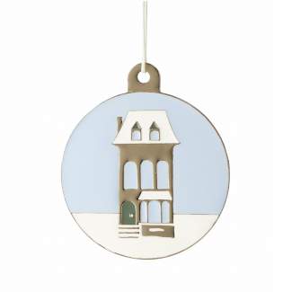 Winterornament "Goldenes Haus" 