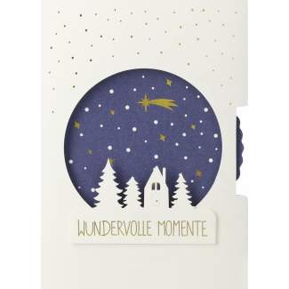 Schneekugelkarte "Wundervolle Momente" 