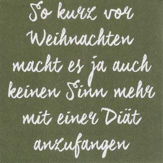 Cocktailservietten "So kurz vor Weihnachten..." 