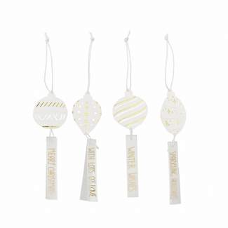 Geschenkanhänger 4er Set "Merry Christmas" 