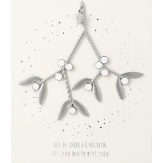 Mistelzweig "Silber. Kiss me under..." 