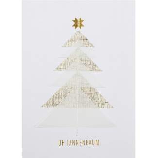 Geometrie Weihnachtskarte "Oh Tannenbaum" 