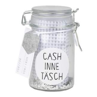 Geschenkglas "Cash inne Täsch" 