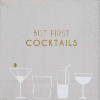 Cocktailserviette "But first Cocktails" 