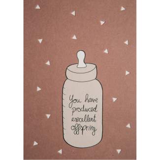 Baby Postkarte "Milchflasche" 