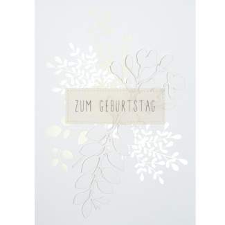 Papierblumenkarte "Zum Geburtstag" 