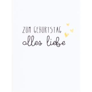 Minikarten "Zum Geburtstag alles Liebe" 
