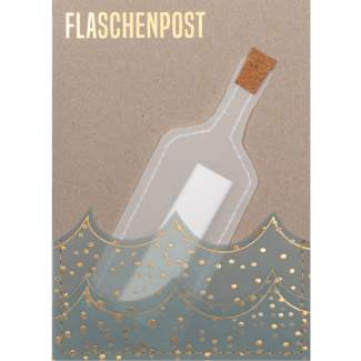Flaschenpostkarte "Flaschenpost" 