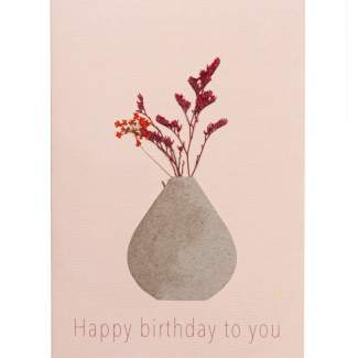 Vasenkarte "Happy Birthday to you" 