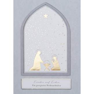 Winterfensterkarte "Ein gesegnetes Weihnachtsfest" 