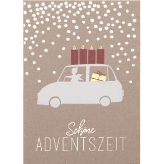 Weihnachtsautokarte "Schöne Adventszeit" 