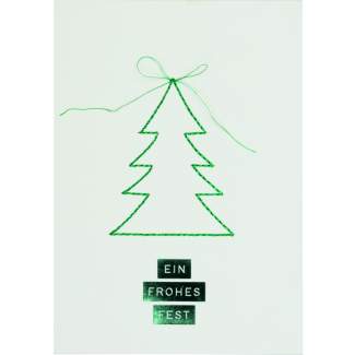 Weihnachtsfadenkarte "Ein frohes Fest" 