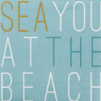 Cocktailservietten "Sea you at the beach" 