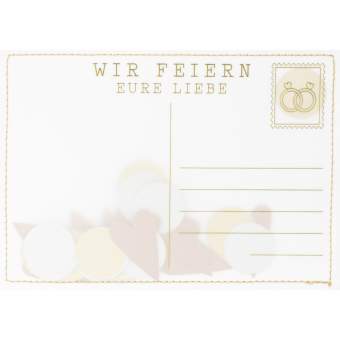 Konfettipost "Wir feiern eure Liebe" 