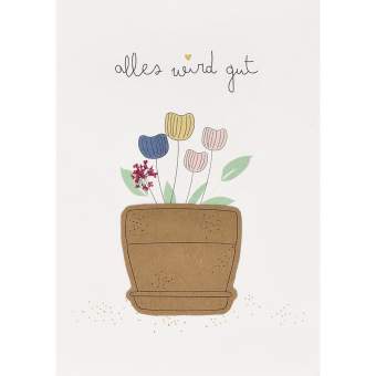 Gute Besserung Karten "Alles wird gut" 