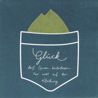 Lunchservietten "Glück darf Spuren hinterlassen" 