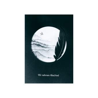 Aquarell Trauerkarte "Wir nehmen Abschied" 