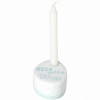 Geburtstag. Wunschkerze "Hoch sollst du leben" 