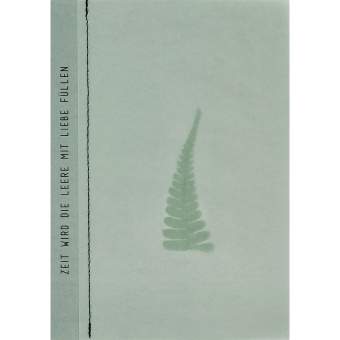 Genähte Transparentpapierkarte "Farn" 