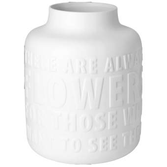 Wortwelten. Vase "There are always flowers" 